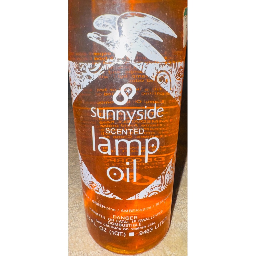 Sunnyside Scented Lamp Oil Amber Spice 32oz Orange Fuel for Wick Lamps Lanterns